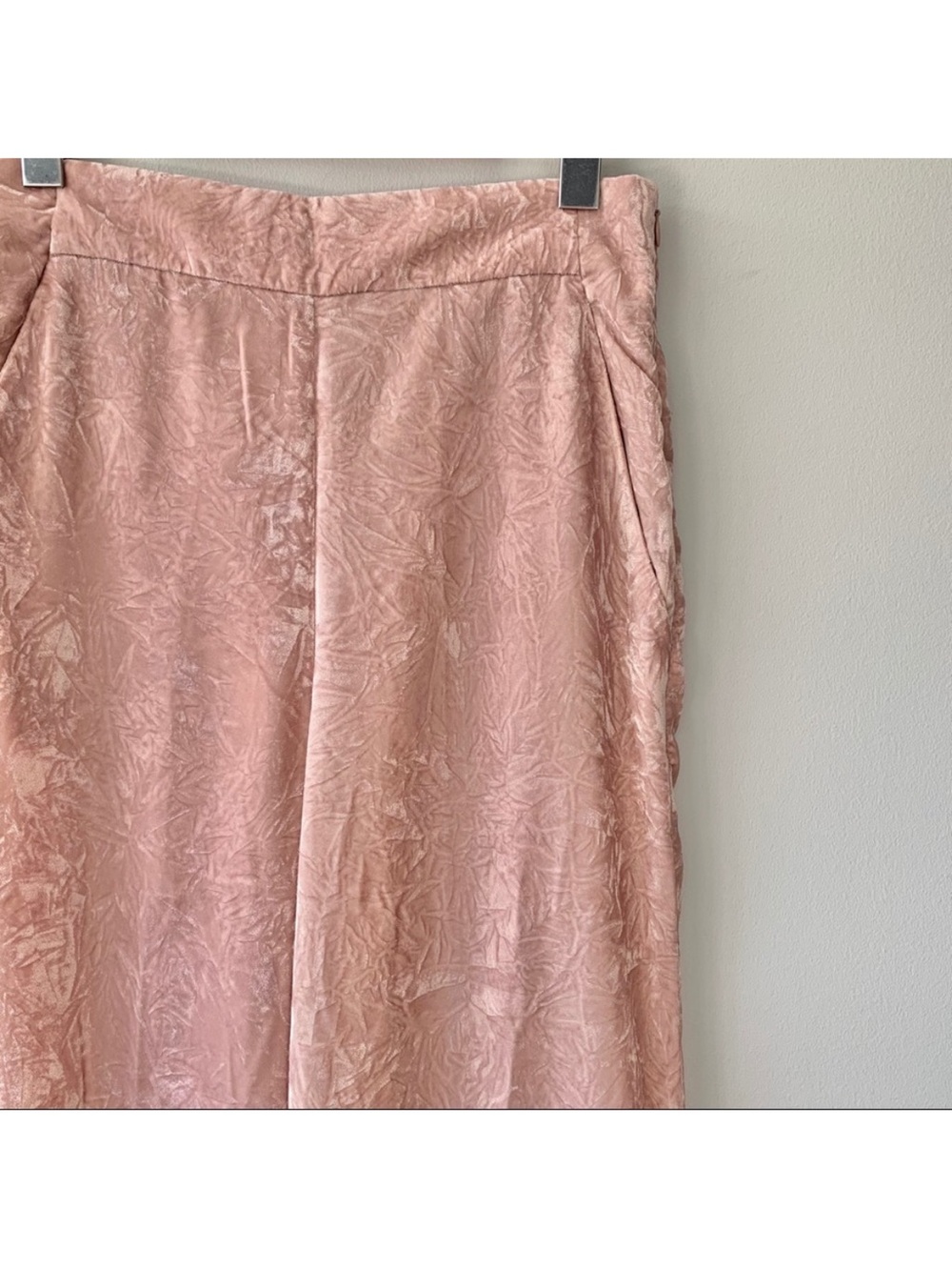 NEW Wilfred Le Fou Verdet Pant Crushed Velvet Roebuck Pink Trouser Wide Leg - Picture 5 of 11